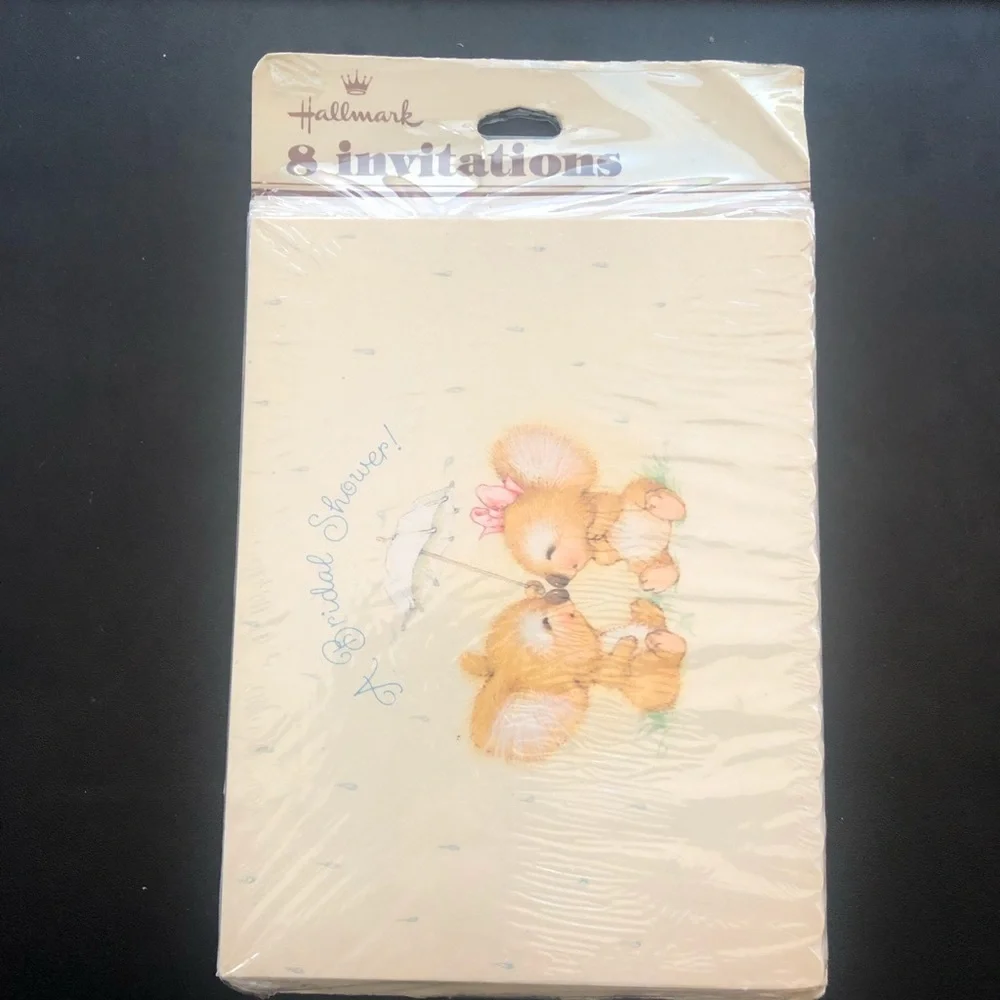 VINTAGE 1980s BRIDAL SHOWER INVITATIONS HALLMARK 8